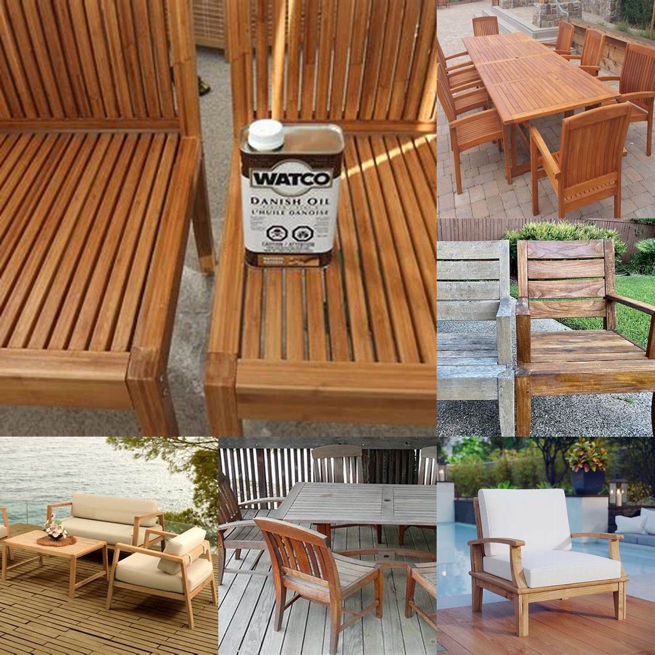 Teak furniture in a dry environment
