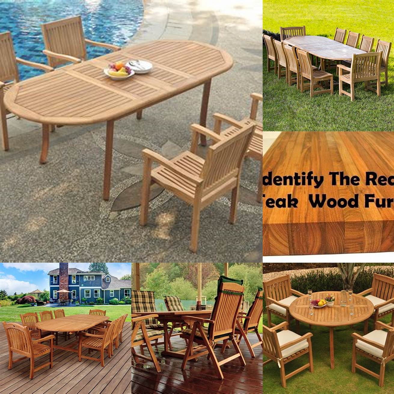 Teak furniture in a variety of finishes