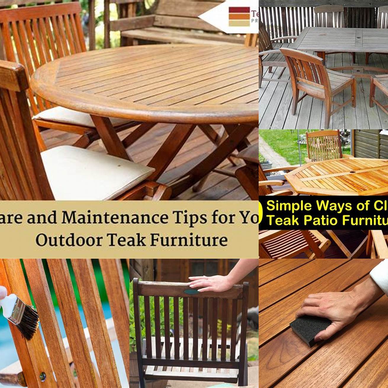 Teak furniture maintenance tips