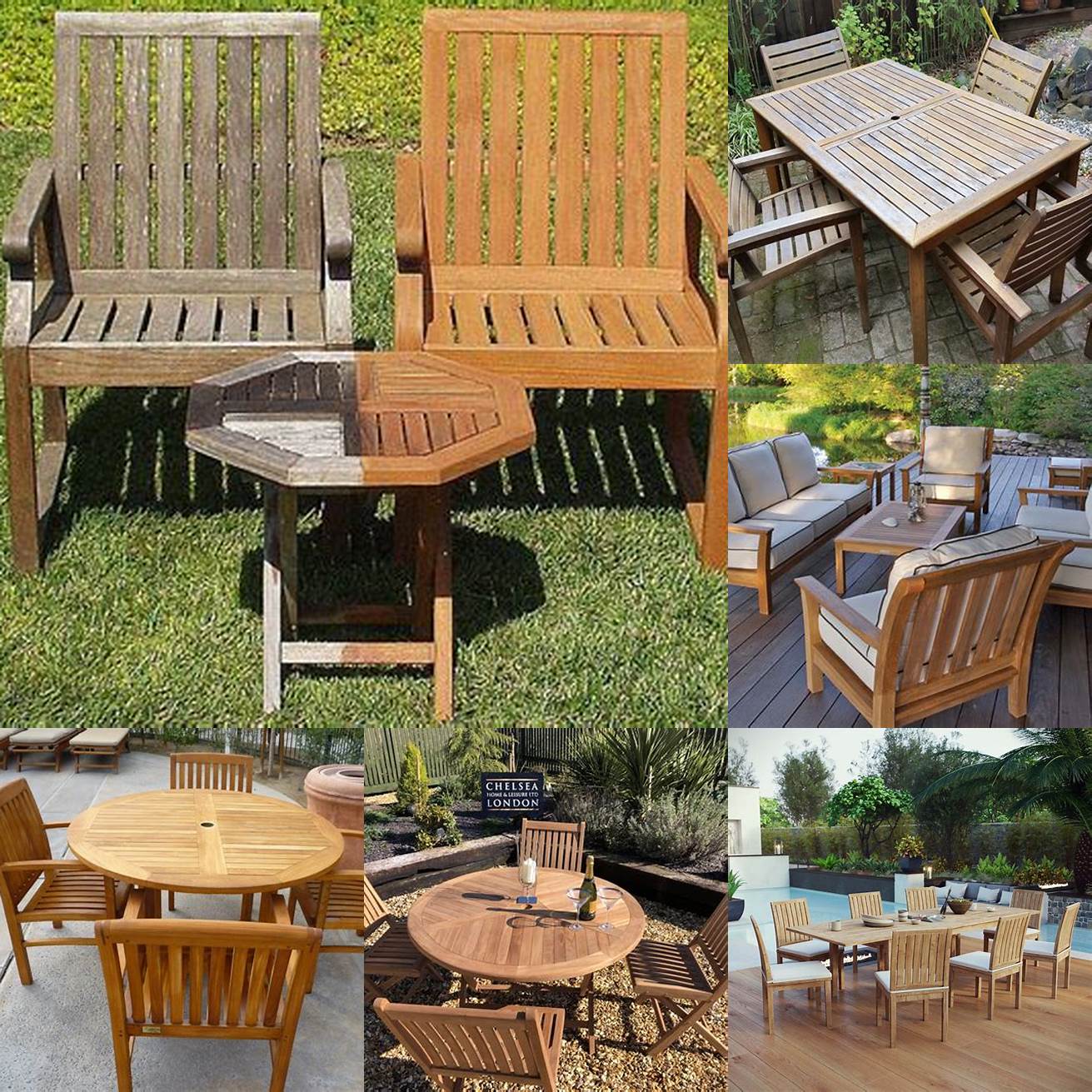 Teak outdoor furniture care