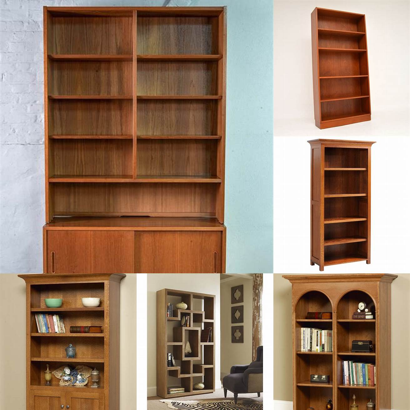 Teak wood bookcase
