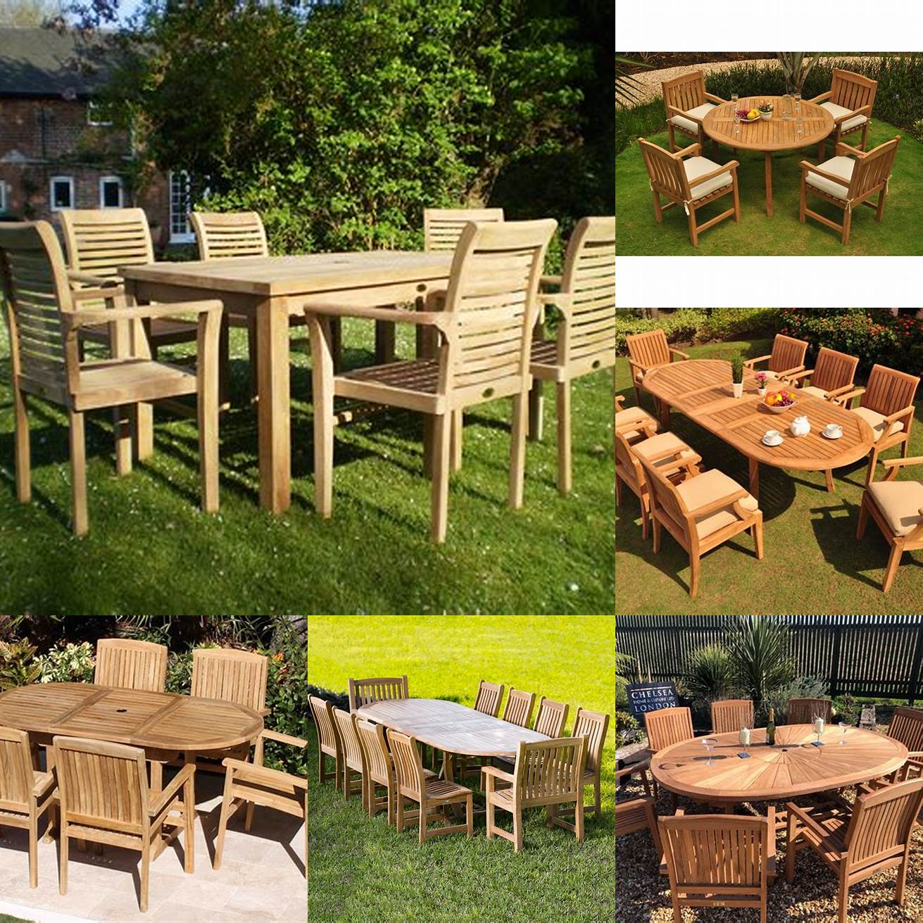 Teak wood garden furniture