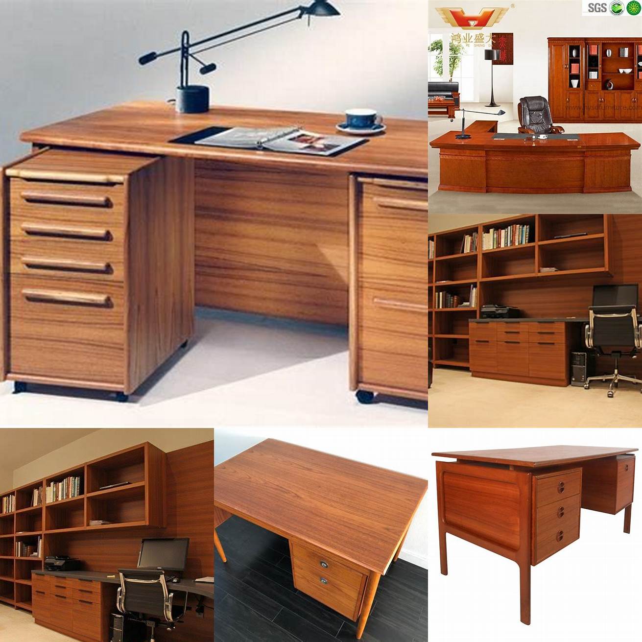 Teak wood office furniture