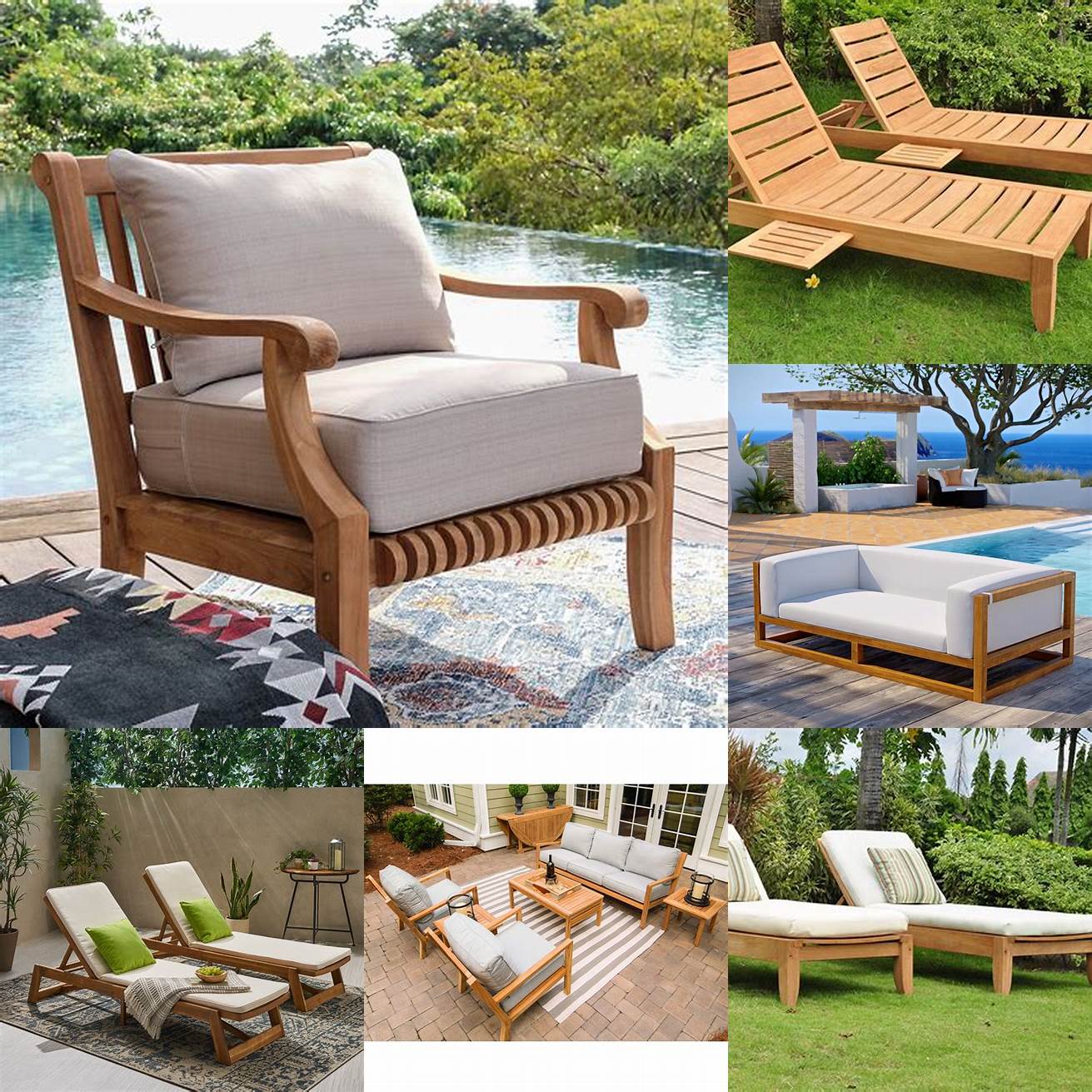 Teak wood outdoor lounge furniture