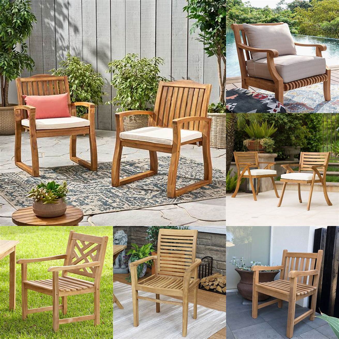 Teakwood Outdoor Chair with Storage