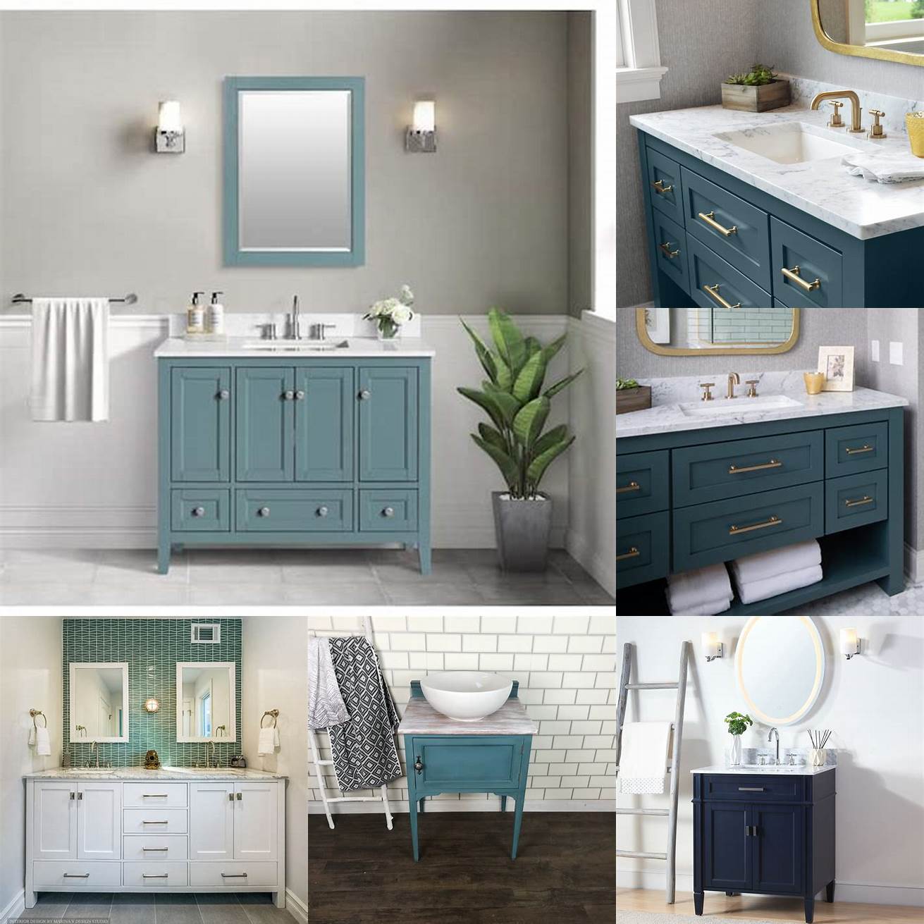 Teal Blue Bathroom Vanity