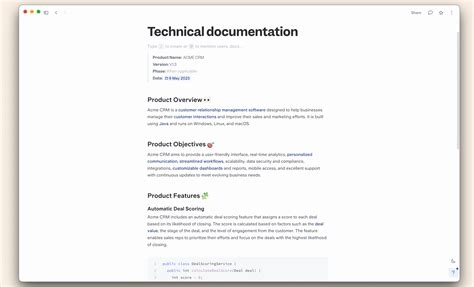 Tech Document Template