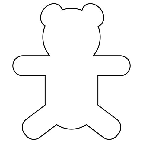Teddy Bear Outline Printable