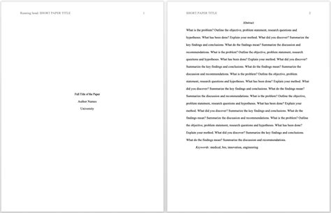 Template Apa Paper Format