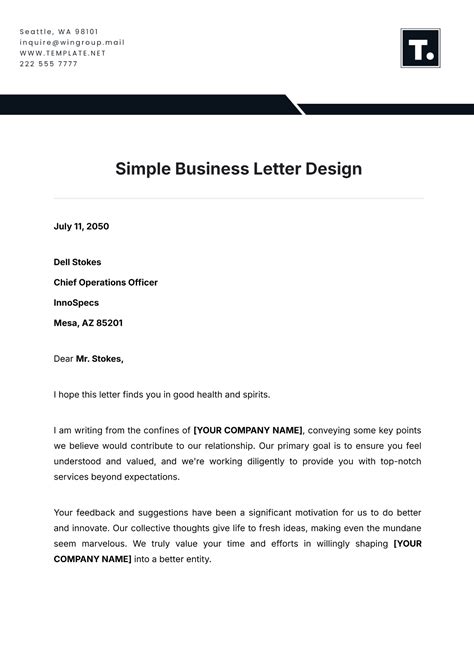 Template Business Letter