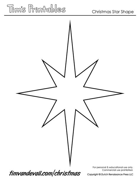 Template Christmas Star