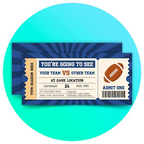 Template Football Ticket