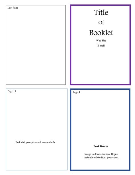 Template For A Booklet