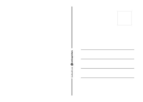 Template For Back Of Postcard