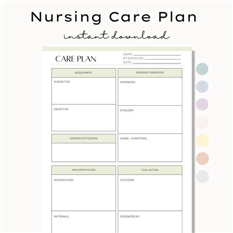 Template For Care Plan