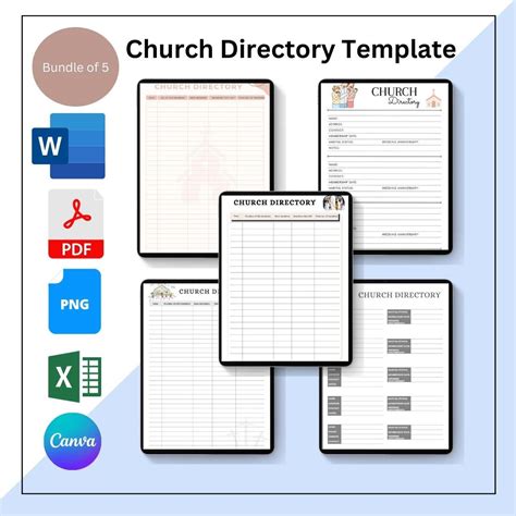Template For Church Directory