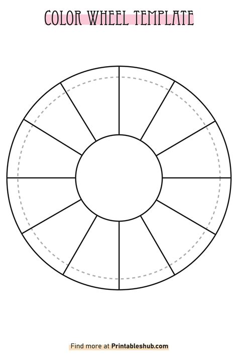 Template For Color Wheel