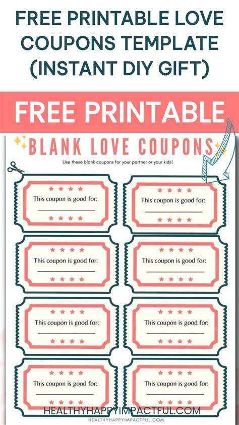 Template For Coupons As Gifts