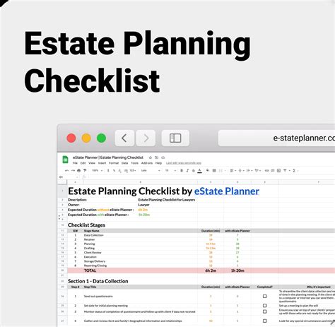 Template For Estate Planning