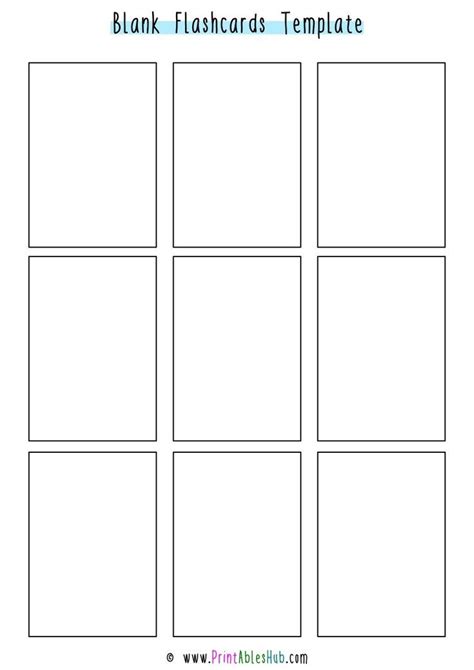 Template For Flashcards