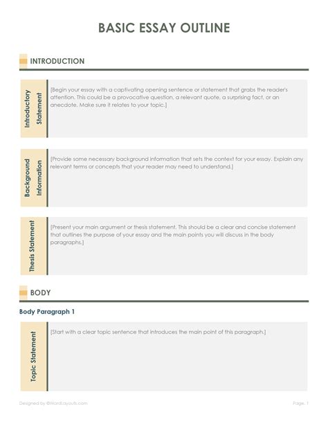 Template For Informative Essay