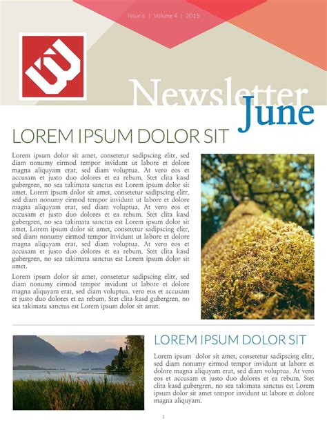 Template For Newsletter Free