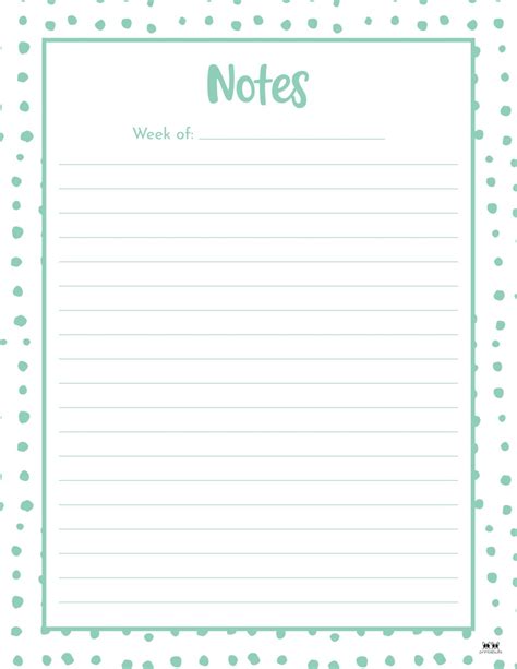 Template For Notes Page