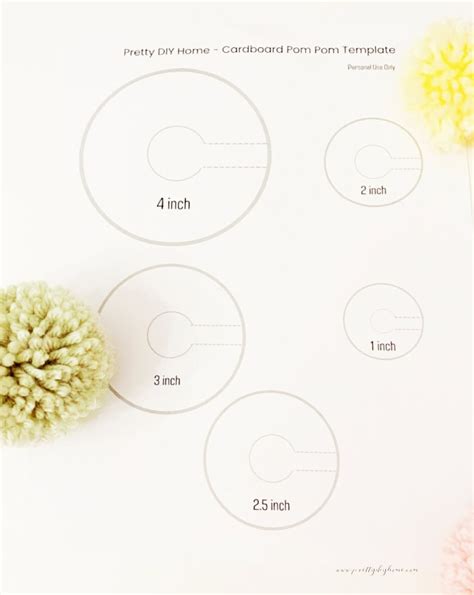 Template For Pom Poms