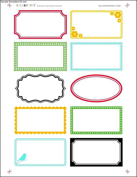 Template For Printing Labels