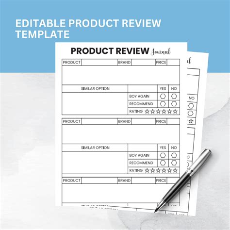 Template For Product Review