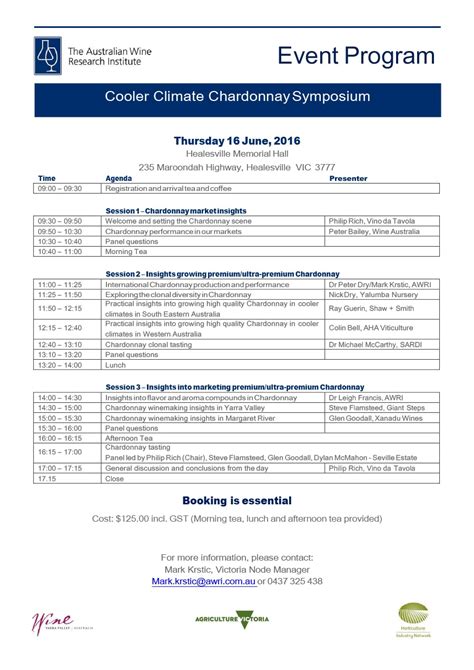 Template For Program For An Event