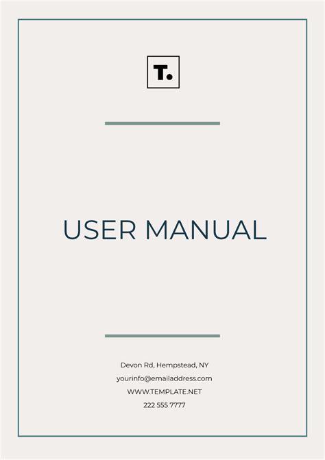 Template For User Manual