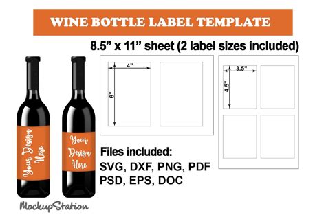 Template For Wine Bottle Labels