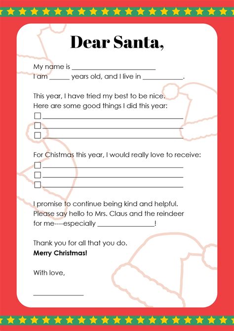 Template Letter To Santa