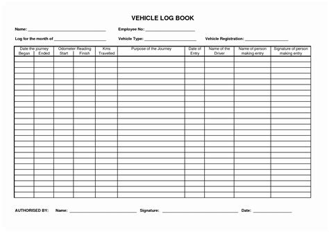 Template Log Book
