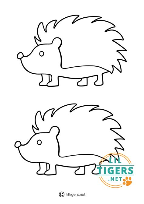 Template Of A Hedgehog