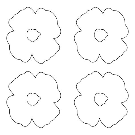 Template Of A Poppy