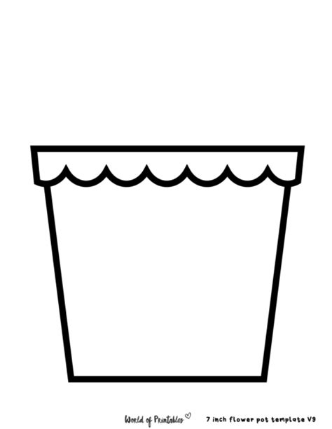 Template Of Flower Pot