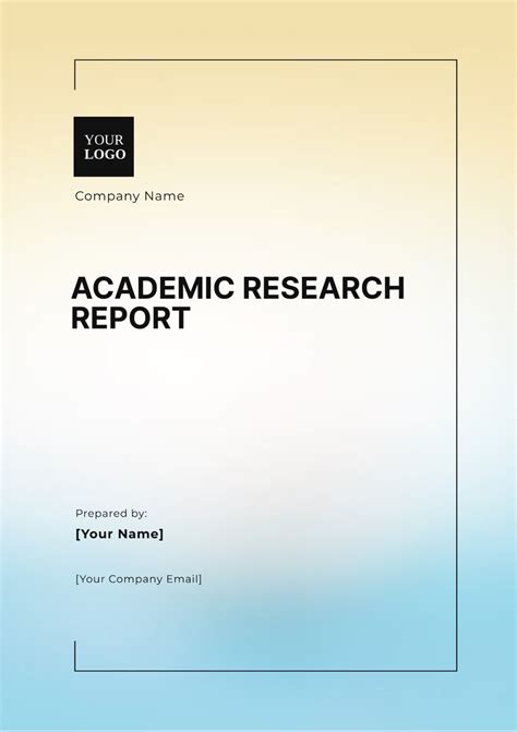Template Of Research Report