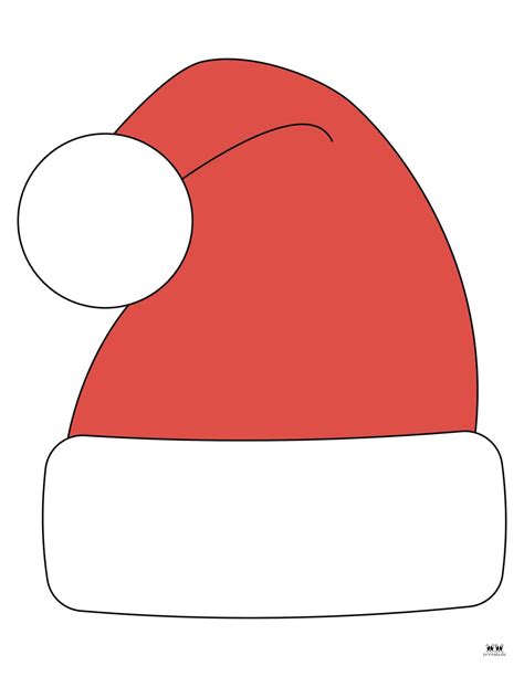Template Of Santa Hat