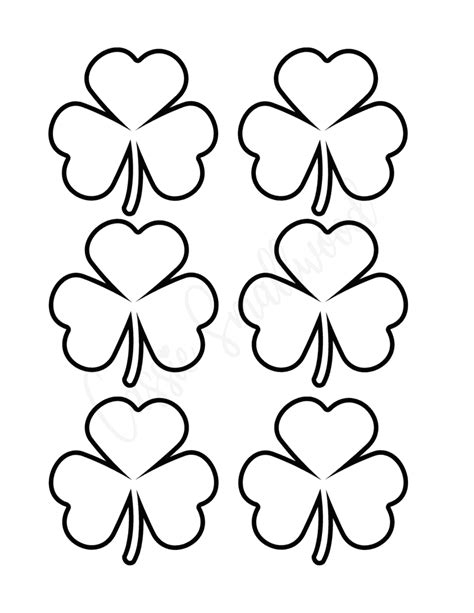 Template Of Shamrock