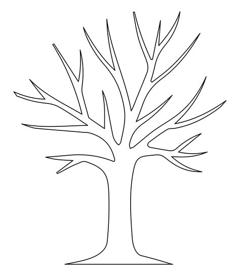 Template Of Tree With Branches