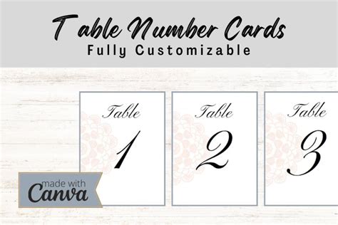 Template Table Numbers