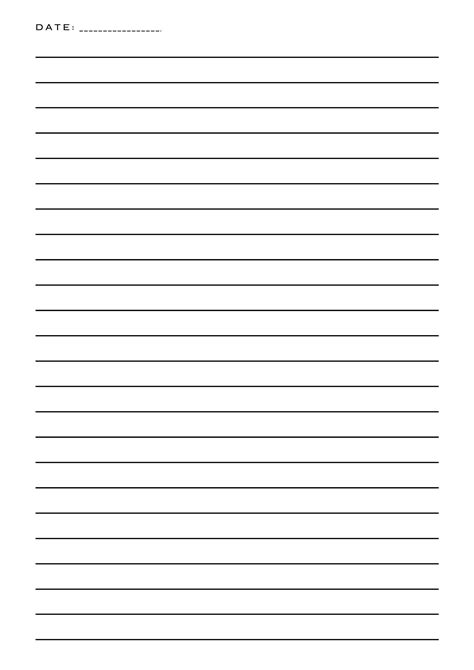 Template With Lines For Writing