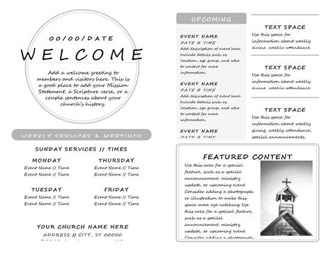 Templates For Church Bulletins