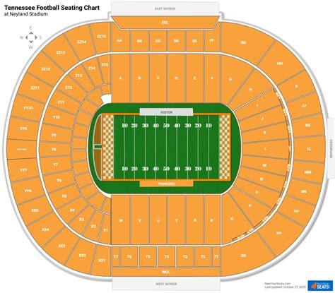 Tennessee Volunteers Seating Chart