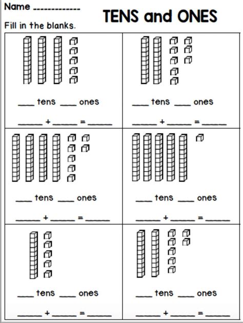 Tens And Ones Printables