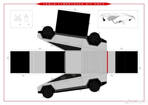 Tesla Cybertruck Papercraft Template