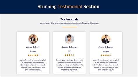 Testimonial Template For Website