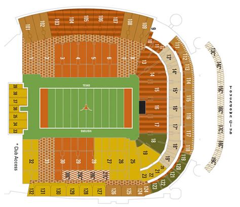 Texas Longhorns Seating Chart